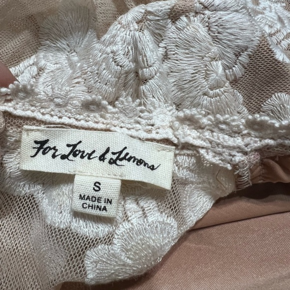 New For Love and Lemons Temecula Fit & Flare Mini dress Ivory size Small - Picture 15 of 16